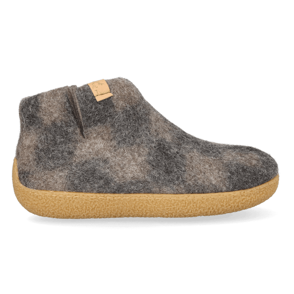 Rabara Maha Wool Felt Slippers Black/Diamond