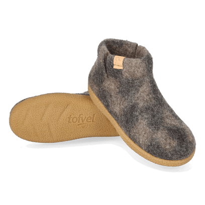 Rabara Maha Wool Felt Slippers Black/Diamond