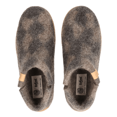 Rabara Maha Wool Felt Slippers Black/Diamond