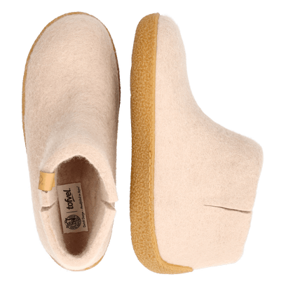 Rabara Maha Wool Felt Slippers Camel