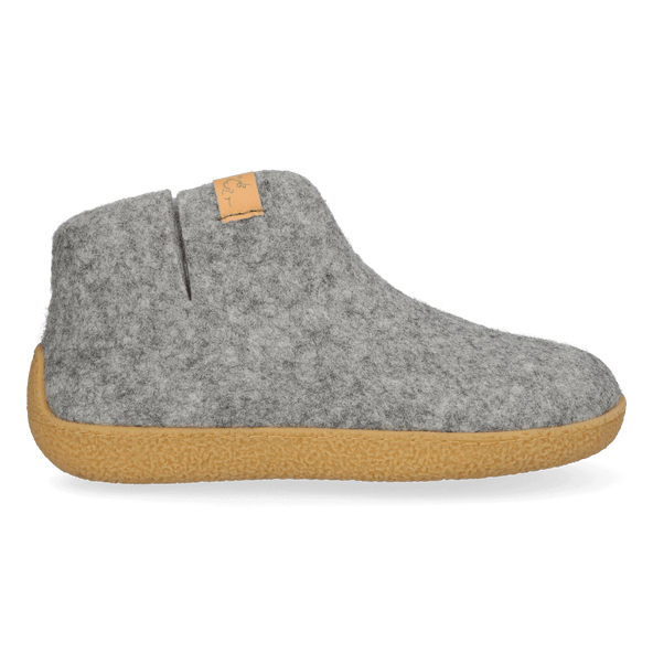 Rabara Maha Wool Felt Slippers Marbled Light Grey