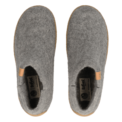 Rabara Maha Wool Felt Slippers Marbled Light Grey