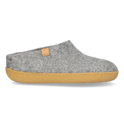 Slipa Maha Wool Felt Slip-On Slippers Marbled Light Grey