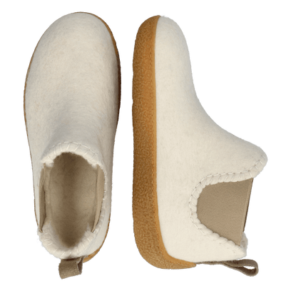 Celsi Wool Felt Slippers White