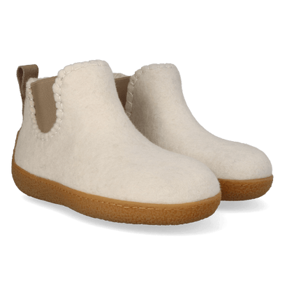 Celsi Wool Felt Slippers White