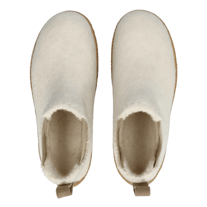 Celsi Wool Felt Slippers White